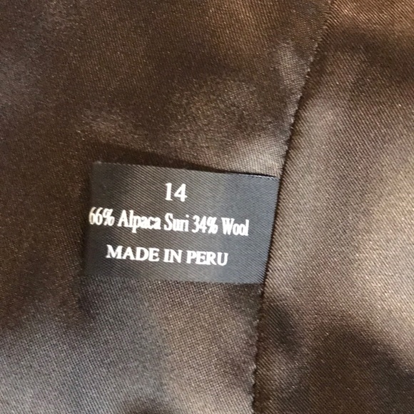 Dale Dressin Alpaca Suri Wool Brown 14 Coat - Picture 11 of 16